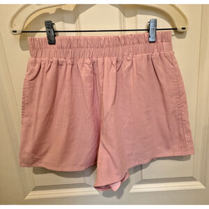 Day + Moon Womens Medium Pink Cotton Pocketed Pull On Shorts NWT